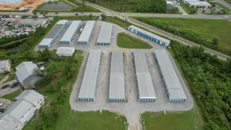 Aerial view of Gulf Coast Self Storage 19th Street.