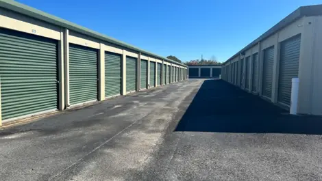 Exterior storage units at A Safe Storage.