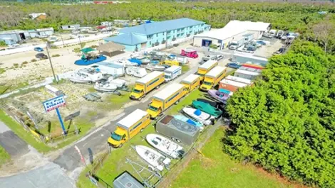 Aerial view of Big Pine Storage facility.