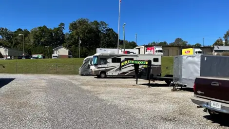 View of outdoor vehicle storage at Volunteer Storage Chapman.