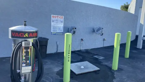 Car vacuum station at Elite Motorcoach Storage.