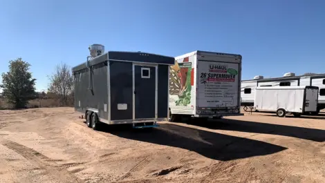 Unpaved and uncovered vehicle storage