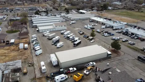Aerial view of Hwy 50 Self Storage & Parking.