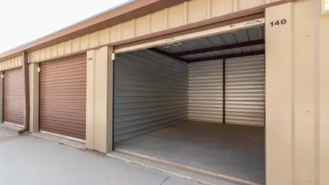 View of clean storage unit at Osprey Storage Industrial facility.