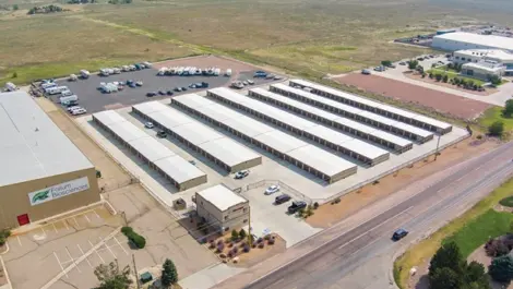 Aerial view of Osprey Storage Industrial facility.