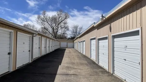 Rows of storage units at Osprey Storage Pueblo