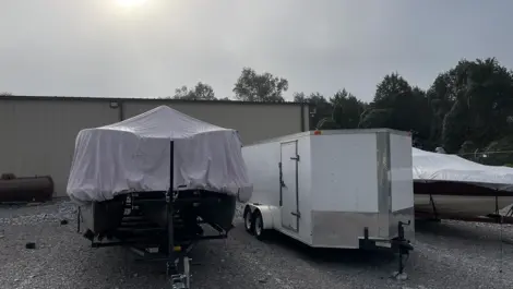 View of outdoor vehicle storage at Volunteer Storage Solway facility.