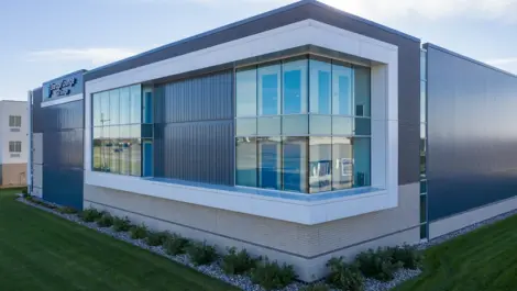 Exterior shot of Storage Lounge building.