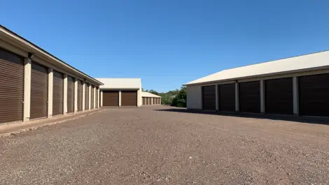 Exterior of outdoor storage units at ABC storage.