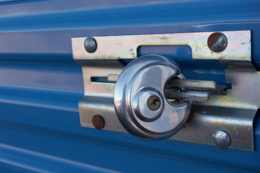 disc lock on storage unit door