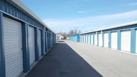 Outdoor storage units at Hugill Self Storage East.