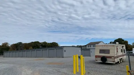 View of recreational vehicle storage and outdoor units at Volunteer Storage Maryville 1 facility.